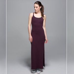 Refresh maxi dress lululemon Heathered Bordeaux Drama / Black Cherry sz 4